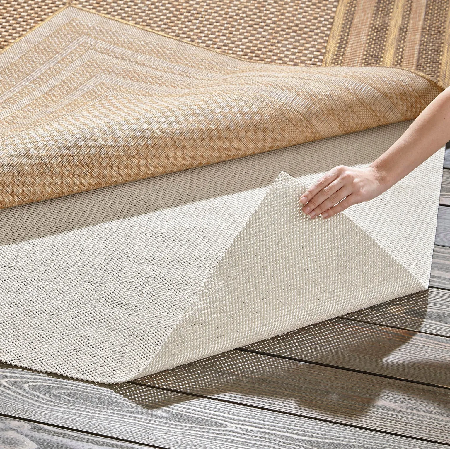 2' x 6' Eco Runner Area Rug Pad Floor Protection Pad for Under Rugs & Carpet Non-Slip Durable Rubber Underlayment - RECTANGLE RUNNER
