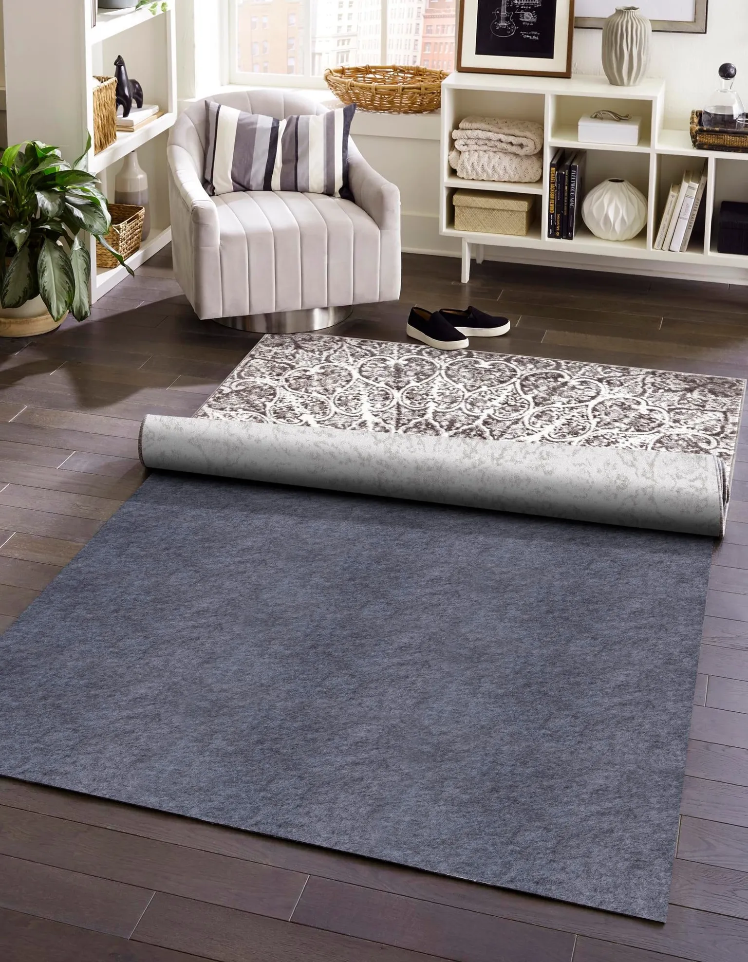 8' x 10' Luxe Rectangle Area Rug Pad Floor Protection Pad for Under Rugs & Carpet Sound Dampening Underlayment Cushion
